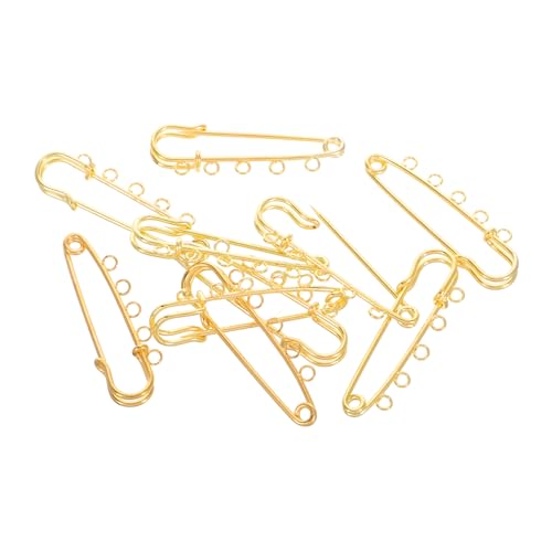 LOLIPPYY 10 Stück Goldene Sicherheitsnadeln mit Löchern für DIY Broschen und Schmuckherstellung Hochwertige Metallnadeln für Kreative Bastelprojekte für Kleidung und Accessoires LOLIPPYY 10 Stück Goldene Sicherheitsnadeln mit Löchern für DIY Broschen und Schmuckherstellung Hochwertige Metallnadeln für Kreative Bastelprojekte für Kleidung und Accessoires von LOLIPPYY