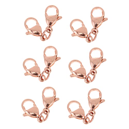 LOLIPPYY 10 Stück Hummers Chnalle Doppels Chnalle Hummer Zubehör Silber Schmuck Doppelt Schlüssel Herstellung Hummerschere Verschlüsse Schließe Doppelendverbinder Rose Gold Rostfreier Stahl LOLIPPYY 10 Stück Hummers Chnalle Doppels Chnalle Hummer Zubehör Silber Schmuck Doppelt Schlüssel Herstellung Hummerschere Verschlüsse Schließe Doppelendverbinder Rose Gold Rostfreier Stahl von LOLIPPYY