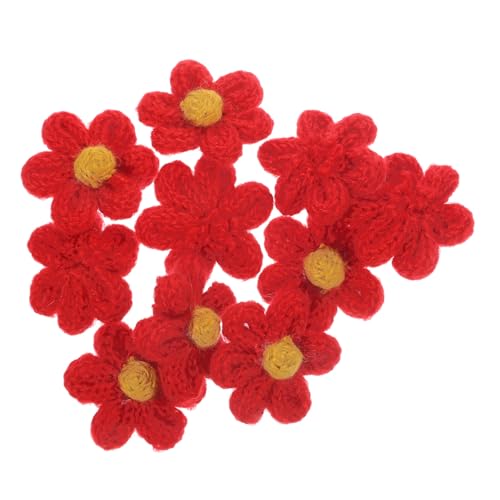 LOLIPPYY 10 Stück Kleiner Blumenbeet Nähprodukte Fäden Künstliche Pflanzen Bausatz Blumen- Künstliche Blumen Masse Craft-patches Cool Glyzinien Hängende Blumen Weiße Kunstblumen Rot Garn von LOLIPPYY