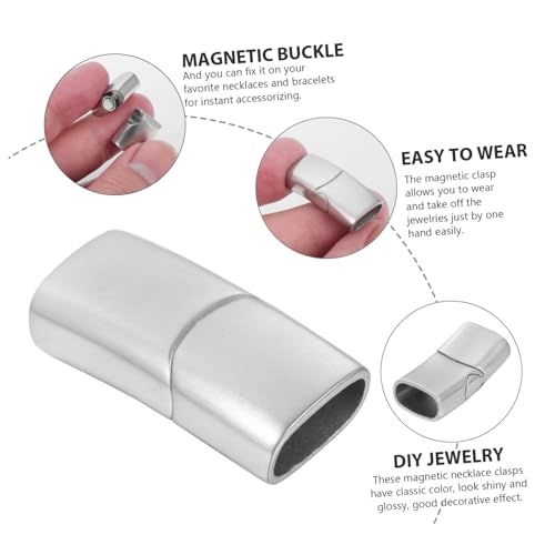 LOLIPPYY 10 Stück Magnetverschluss Schmuckset Edelstahl Flach Rechteckig Langlebig für DIY Armband und Halskette Einfach zu Bedienen Modisch Praktische Verschlüsse LOLIPPYY 10 Stück Magnetverschluss Schmuckset Edelstahl Flach Rechteckig Langlebig für DIY Armband und Halskette Einfach zu Bedienen Modisch Praktische Verschlüsse von LOLIPPYY