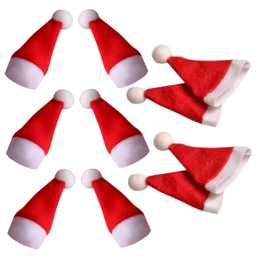 LOLIPPYY 10 Stück Mini Weihnachtsmützen aus Filz Wiederverwendbare Nikolausmützen als Candy Package Dekoration für Lutscher DIY Weihnachtsbaum Schmuck für Party und Heimdeko LOLIPPYY 10 Stück Mini Weihnachtsmützen aus Filz Wiederverwendbare Nikolausmützen als Candy Package Dekoration für Lutscher DIY Weihnachtsbaum Schmuck für Party und Heimdeko von LOLIPPYY