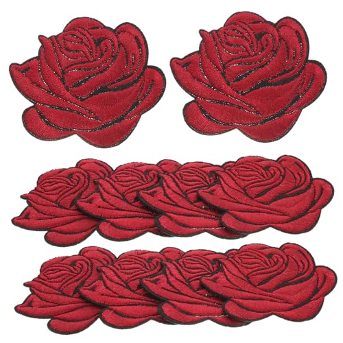 LOLIPPYY 10 Stück Teiliges Bestickte Blumen patches zum Aufbügeln Langlebige Applikationen aus Hochwertigem Material Hautfreundlich für Kleidung Jacken und DIY dekorationen von LOLIPPYY