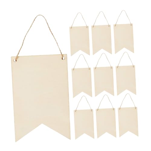 LOLIPPYY 10 Stück Teiliges Blanko Holzschild Aufhängen DIY Holztafel für Basteln und Bemalen Langlebige Hängende Holzplatte Geeignet für Dekoration Geschenke und Verschiedene Anlässe von LOLIPPYY
