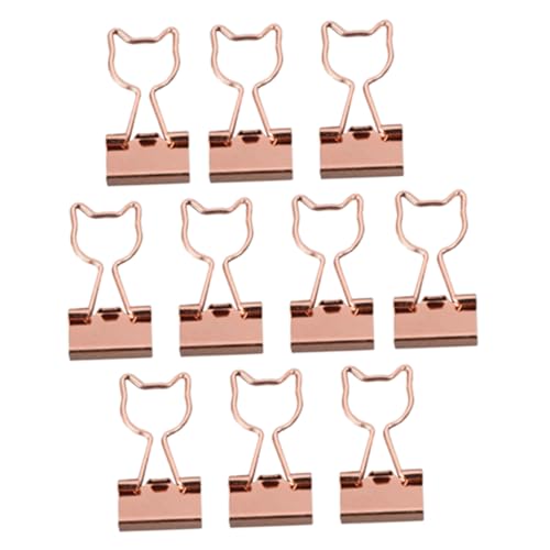 LOLIPPYY 10 Stück Teiliges Büroklammern Rosegold Katzenform Starke Metall Binder Clips Wiederverwendbar für Papier Dokumente Rechnungen Büro und Schule Praktisches Organisationszubehör LOLIPPYY 10 Stück Teiliges Büroklammern Rosegold Katzenform Starke Metall Binder Clips Wiederverwendbar für Papier Dokumente Rechnungen Büro und Schule Praktisches Organisationszubehör von LOLIPPYY