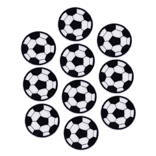 LOLIPPYY 10 Stück Teiliges Cartoon Fußball Patches Aufnäher zum Aufbügeln Dekorative Strapazierfähige Stoffflicken für Kleidung Jacken Rucksäcke Praktische Applikationen mit Feiner von LOLIPPYY