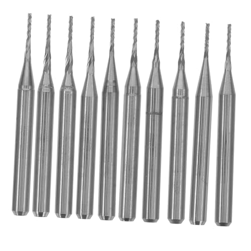 LOLIPPYY 10 Stück Teiliges Cnc Fräsersatz Wolframstahl Gravierbohrer mit Schaft für Holz Metall Kunststoff Präzise Fräs Gravurwerkzeuge für Pcb und Vielseitige Anwendungen LOLIPPYY 10 Stück Teiliges Cnc Fräsersatz Wolframstahl Gravierbohrer mit Schaft für Holz Metall Kunststoff Präzise Fräs Gravurwerkzeuge für Pcb und Vielseitige Anwendungen von LOLIPPYY