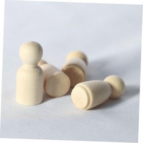 LOLIPPYY 10 Stück Teiliges DIY Holzpuppen Unbemalte Mini Holzfiguren zum Bemalen Originelles Basteln für Hände und Dekoration Spielzimmer Zubehör von LOLIPPYY