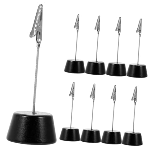 LOLIPPYY 10 Stück Teiliges Fotohalter Holzständer mit Klammern Stabile Memo Clips für Schreibtisch Bunte Kreative Kartenhalter für Notizen Fotos Visitenkarten für Büro und Partydekoration von LOLIPPYY