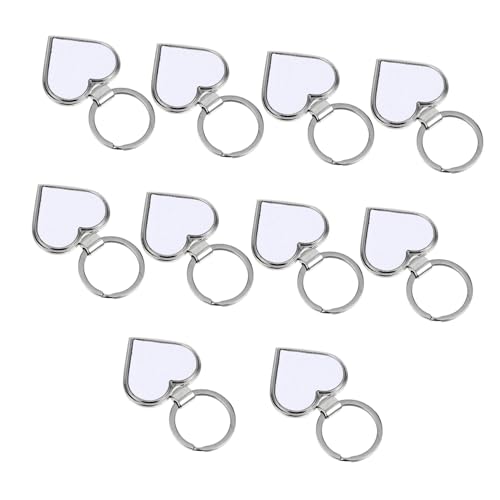 LOLIPPYY 10 Stück Teiliges Herzförmiges Metall Schlüsselanhänger Sublimationsrohlinge Leicht Für DIY Foto Personalisierung Taschen Schmuck Zubehör LOLIPPYY 10 Stück Teiliges Herzförmiges Metall Schlüsselanhänger Sublimationsrohlinge Leicht Für DIY Foto Personalisierung Taschen Schmuck Zubehör von LOLIPPYY