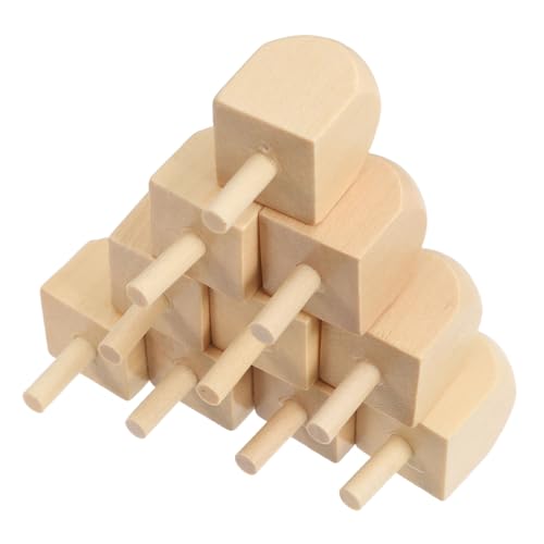 LOLIPPYY 10 Stück Teiliges Holz Dreidels aus Naturbelassenem Holz Unbemalt Basteln Geeignet für Hanukkah Partys und DIY Projekte Inklusive Stiel Höhe Pädagogisches für Familienfeiern LOLIPPYY 10 Stück Teiliges Holz Dreidels aus Naturbelassenem Holz Unbemalt Basteln Geeignet für Hanukkah Partys und DIY Projekte Inklusive Stiel Höhe Pädagogisches für Familienfeiern von LOLIPPYY
