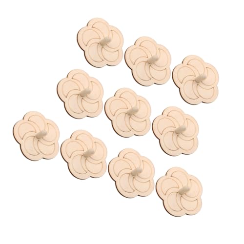 LOLIPPYY 10 Stück Teiliges Holzspielzeug Bemalen DIY Kreativ Naturholz Hand Auge koordination Fördern für Jungen Mädchen von LOLIPPYY