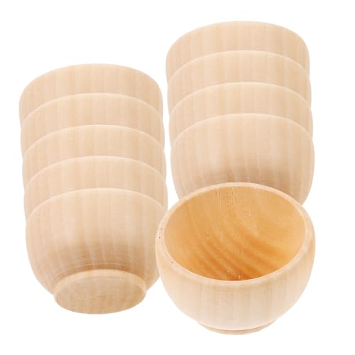 LOLIPPYY 10 Stück Teiliges Kleine Unlackierte Holzschalen aus Natürlichem Holz Glatte Oberfläche zum Bemalen und Basteln für DIY dekorationen Stabile Leichte Schalen für Kreative LOLIPPYY 10 Stück Teiliges Kleine Unlackierte Holzschalen aus Natürlichem Holz Glatte Oberfläche zum Bemalen und Basteln für DIY dekorationen Stabile Leichte Schalen für Kreative von LOLIPPYY