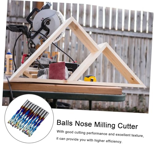 LOLIPPYY 10 Stück Teiliges Kugelnasen fräserset Cnc Gravurfräser Hartmetall Schaftfräser für Oberfräse Vielseitig Einsetzbar Langlebig Geeignet für Verbundstoffe LOLIPPYY 10 Stück Teiliges Kugelnasen fräserset Cnc Gravurfräser Hartmetall Schaftfräser für Oberfräse Vielseitig Einsetzbar Langlebig Geeignet für Verbundstoffe von LOLIPPYY