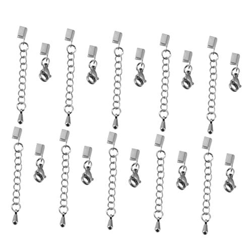 LOLIPPYY 10 Stück Teiliges Lobster Verschlüsse für Lederbänder Robuste Kordelclips Schmuckverbinder für DIY Armbänder und Halsketten Langlebige Verbindungselemente für Lederseile von LOLIPPYY