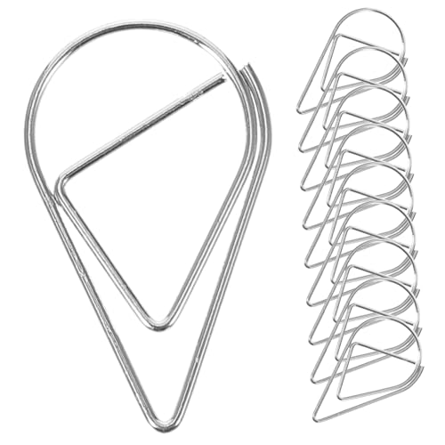 LOLIPPYY 10 Stück Teiliges Metall Büroklammern in Tropfenform Dekorative Lesezeichen und Papierclips Vielseitiges Schreibtischzubehör für Dokumente Fotos Karten und DIY Silberfarben LOLIPPYY 10 Stück Teiliges Metall Büroklammern in Tropfenform Dekorative Lesezeichen und Papierclips Vielseitiges Schreibtischzubehör für Dokumente Fotos Karten und DIY Silberfarben von LOLIPPYY