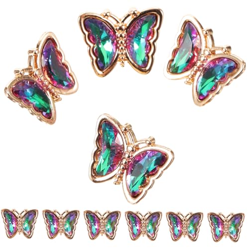 LOLIPPYY 10 Stück Teiliges Metall Schmetterling Knöpfe mit Strass Stabile Leichte Nähknöpfe für Mäntel Anzüge Jacken Vielseitige DIY Deko und Bekleidungszubehör von LOLIPPYY