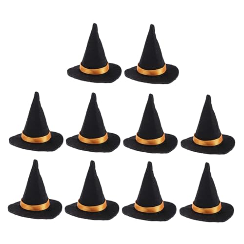 LOLIPPYY 10 Stück Teiliges Mini Hexenhüte aus Filz für Halloween Flaschendeko Party DIY Weinflaschen Aufsätze Schwarzer Hut für Festliche Tischdekoration und Bastelbedarf LOLIPPYY 10 Stück Teiliges Mini Hexenhüte aus Filz für Halloween Flaschendeko Party DIY Weinflaschen Aufsätze Schwarzer Hut für Festliche Tischdekoration und Bastelbedarf von LOLIPPYY