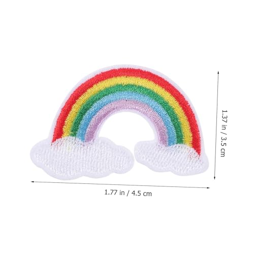 LOLIPPYY 10 Stück Teiliges Regenbogen Wolken Bügelflicken aus Dekorative Applikationen für Kleidung Jeans Hüte Taschen Hautfreundlich und Langlebig zum Reparieren und Verzieren LOLIPPYY 10 Stück Teiliges Regenbogen Wolken Bügelflicken aus Dekorative Applikationen für Kleidung Jeans Hüte Taschen Hautfreundlich und Langlebig zum Reparieren und Verzieren von LOLIPPYY