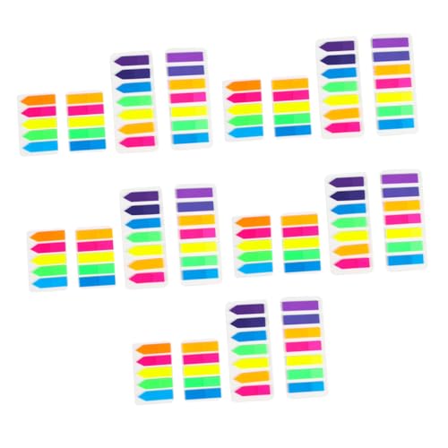 LOLIPPYY 10 Stück Teiliges Selbstklebende Fluoreszierende Pet Index Sticker Transparente Wasserfeste Markierungen und Balkenmarkierungen Wiederablösbar Dünne Haftnotizen für Bücher Ordner von LOLIPPYY
