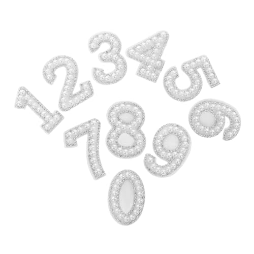 LOLIPPYY 10 Stück Teiliges Selbstklebender Zahlen Applikationen mit Perlen und Strass Weiße DIY Aufnäher für Kleidung Rucksäcke Hüte Hemden Funkelnde Vielseitige Dekoration zum Aufbügeln LOLIPPYY 10 Stück Teiliges Selbstklebender Zahlen Applikationen mit Perlen und Strass Weiße DIY Aufnäher für Kleidung Rucksäcke Hüte Hemden Funkelnde Vielseitige Dekoration zum Aufbügeln von LOLIPPYY