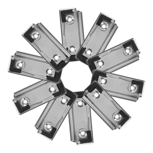 LOLIPPYY 10 Stück Teiliges Starke Metall klemmbrett clips mit Glatter Oberfläche und Kunststoff ecken Robuste Dokumentenhalter für Büro Schule und Pinnwand Vielseitig Montierbar und von LOLIPPYY