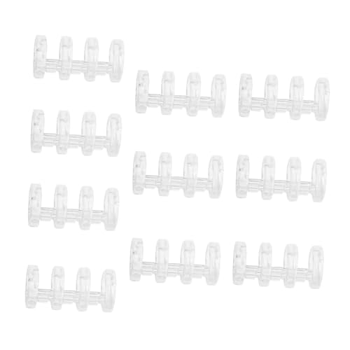 LOLIPPYY 10 Stück Teiliges Transparentes Vierloch Snap Binder Abnehmbare Ringbuch clips aus Kunststoff Praktische Loseblatt ordner für Studentenbedarf Schul Büro organisation von LOLIPPYY