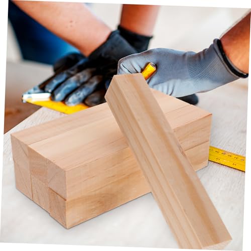 LOLIPPYY 10 Stück Teiliges Unbehandelte Holzklötze mit Glatter Oberfläche Für DIY Holzschnitzerei Basteln und Kreative Holzprojekte Sicher und Langlebig Kompakt von LOLIPPYY