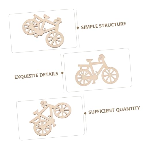 LOLIPPYY 10 Stück Teiliges Unbemalter Holz bike ausschnitte Robuste DIY holzscheiben zum Basteln Blanke Holzchips in Fahrradform Vielseitig Bemalbar und Dekorierbar für Kreative Projekte von LOLIPPYY