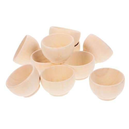 LOLIPPYY 10 Stück Teiliges Unbemalter Holzschalen zum Bemalen Naturbelassene DIY Holzteller für Kreative Bastelarbeiten Blanke Holzschüsseln mit Glatter Oberfläche für Individuelle LOLIPPYY 10 Stück Teiliges Unbemalter Holzschalen zum Bemalen Naturbelassene DIY Holzteller für Kreative Bastelarbeiten Blanke Holzschüsseln mit Glatter Oberfläche für Individuelle von LOLIPPYY