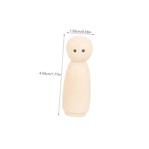 LOLIPPYY 10 Stück Teiliges Unlackierte Holz Puppen zum Bemalen Kinderfreundliche DIY Holzfiguren Natürliche Kleine Peg Dolls für Kreative Bastelprojekte und Individuelle Dekoration von LOLIPPYY