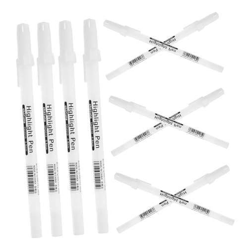 LOLIPPYY 10 Stück Teiliges Weißer Highlighter Marker Stifte für Handzeichnung und Markierung Schimmernde Effekte Dunklem Papier Langlebig und Sanft Schreibend für Künstler Zufällige Farbe von LOLIPPYY