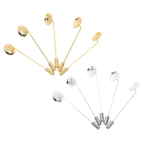 LOLIPPYY 10 Stück Teiliges Zinklegierung Brosche Pin Clutch Runde Form DIY Bastelmaterial für Anstecknadeln für Schmuck und Kreative Projekte von LOLIPPYY