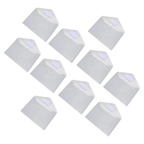 LOLIPPYY 10 Stück Transparente Dokumententaschen aus Hochwertigem Material Praktische Dokumentenmappe für Büro und Schule Vielseitiger Dokumentenorganizer Langlebig und Einfach zu von LOLIPPYY