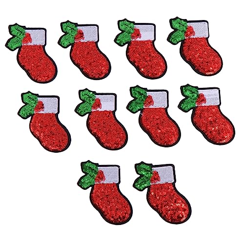LOLIPPYY 10 Stück Weihnachts Pailletten Aufnäher mit Gestickten Applikationen zum Aufbügeln Farbenfrohe Stoffpatches für Kleidung Taschen Hüte Vielseitig Einsetzbar Kompakt und Tragbar LOLIPPYY 10 Stück Weihnachts Pailletten Aufnäher mit Gestickten Applikationen zum Aufbügeln Farbenfrohe Stoffpatches für Kleidung Taschen Hüte Vielseitig Einsetzbar Kompakt und Tragbar von LOLIPPYY