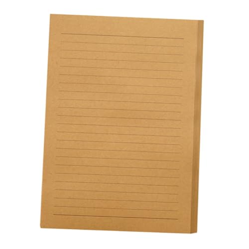LOLIPPYY 100 Blatt Retro Briefpapier Kraftpapier mit Langlebig und Formstabil für Handschriftliche Notizen Briefe Gedichte und Kreative Schreibwaren im Vintage Stil von LOLIPPYY