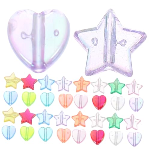 LOLIPPYY 100 Stück Acrylperlen Mix Transparent Stern Herz Kleine Schmuckperlen für DIY Armband Halskette Ohrring Basteln Langlebige Vielseitige Bastelperlen für Kreative Schmuckherstellung LOLIPPYY 100 Stück Acrylperlen Mix Transparent Stern Herz Kleine Schmuckperlen für DIY Armband Halskette Ohrring Basteln Langlebige Vielseitige Bastelperlen für Kreative Schmuckherstellung von LOLIPPYY