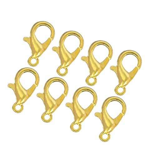 LOLIPPYY 100 Stück Anhängerverschluss Schlüssel Schmuckzubehör Lobster Claw Verschlüsse Schmuckteile Schmuckwerkzeug Handgemachter Schmuck Golden von LOLIPPYY
