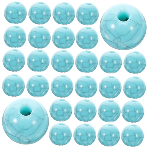 LOLIPPYY 100 Stück Blaue Türkis Schmuckperlen Natürliche Edelsteinperlen für Halsketten und Armbandherstellung DIY Bastelperlen Robust und Farbbeständig von LOLIPPYY