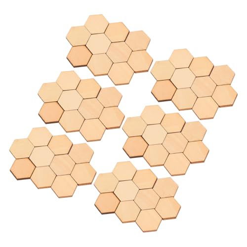 LOLIPPYY 100 Stück Buchenholz Sechseckige Holzformen Dekorationen für Diy Bastelprojekte für Hochzeiten Geburtstagsfeiern und Weihnachten LOLIPPYY 100 Stück Buchenholz Sechseckige Holzformen Dekorationen für Diy Bastelprojekte für Hochzeiten Geburtstagsfeiern und Weihnachten von LOLIPPYY