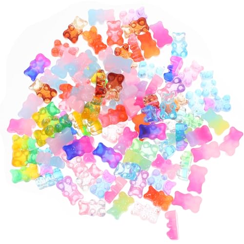 LOLIPPYY 100 Stück Bunte Resin Charms in Bärchenform Farbig Glitzernd Sichere und Geruchslose DIY Dekoration für Handyhüllen Kreatives Bastelzubehör für Schmuck und Accessoires LOLIPPYY 100 Stück Bunte Resin Charms in Bärchenform Farbig Glitzernd Sichere und Geruchslose DIY Dekoration für Handyhüllen Kreatives Bastelzubehör für Schmuck und Accessoires von LOLIPPYY