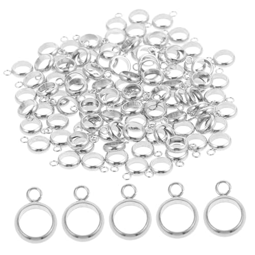 LOLIPPYY 100 Stück Edelstahl Bail Beads Rostfrei Leicht Kompakt Schmuckherstellung DIY Spacer Perlen für Armbänder und Halsketten Langlebig Rostfrei Vielseitig Einsetzbar LOLIPPYY 100 Stück Edelstahl Bail Beads Rostfrei Leicht Kompakt Schmuckherstellung DIY Spacer Perlen für Armbänder und Halsketten Langlebig Rostfrei Vielseitig Einsetzbar von LOLIPPYY