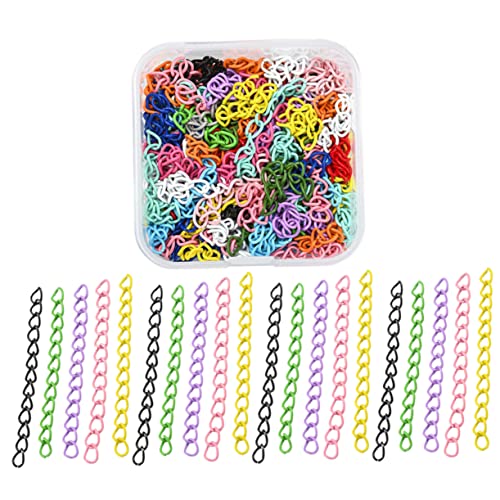LOLIPPYY 100 Stück Gliederkette Silberkette Schlüsselanhänger Masse Farbig Herstellung Hängende Kette Ästhetisch Gold Extender Langlebige Armbandverlängerungskette Halskette Liefert Eisen LOLIPPYY 100 Stück Gliederkette Silberkette Schlüsselanhänger Masse Farbig Herstellung Hängende Kette Ästhetisch Gold Extender Langlebige Armbandverlängerungskette Halskette Liefert Eisen von LOLIPPYY