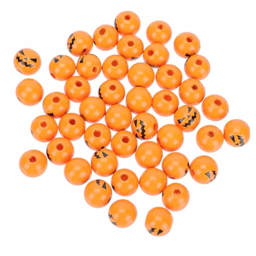 LOLIPPYY 100 Stück Halloween Holzperlen mit Kürbisgesicht Holzperlen Natur für DIY Schmuck Armbänder Wandgirlanden Vielseitige Halloween Bastelaccessoires Langlebige Holzkugeln für LOLIPPYY 100 Stück Halloween Holzperlen mit Kürbisgesicht Holzperlen Natur für DIY Schmuck Armbänder Wandgirlanden Vielseitige Halloween Bastelaccessoires Langlebige Holzkugeln für von LOLIPPYY