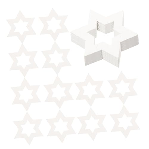 LOLIPPYY 100 Stück Hexagram Holzscheiben Unvollendete Holzverzierungen für DIY Bastelprojekte Dekorative Holzstücke Sternform für Hochzeiten und Weihnachtsdekoration LOLIPPYY 100 Stück Hexagram Holzscheiben Unvollendete Holzverzierungen für DIY Bastelprojekte Dekorative Holzstücke Sternform für Hochzeiten und Weihnachtsdekoration von LOLIPPYY