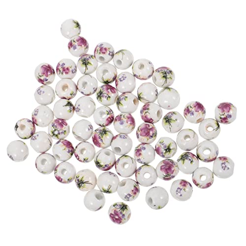 LOLIPPYY 100 Stück Keramikperlenschmuck Uv Porzellanperlen Für Die Schmuckherstellung Porzellanschmuck Blumendekorationen Ausgefallene Perlen Geformt Hochzeit Blumen- von LOLIPPYY