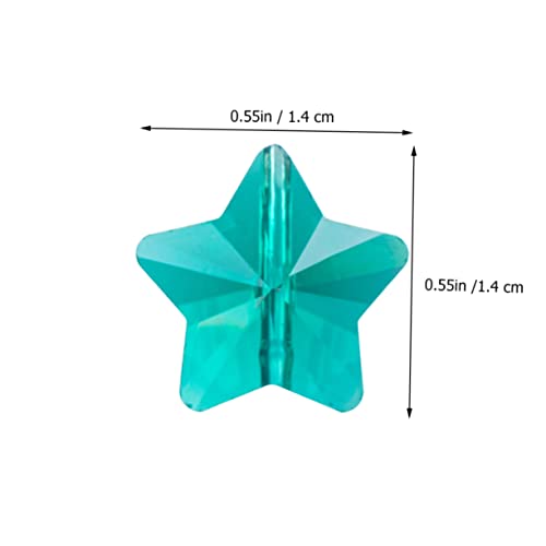 LOLIPPYY 100 Stück Kristallstern Perlen Bunte Glasperlen mit Einzelbohrung für Schmuckherstellung DIY Armband Halskette Bastelzubehör von LOLIPPYY