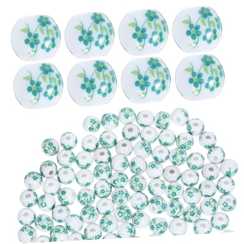 LOLIPPYY 100 Stück Perlenzubehör Reiz Pastell handgefertigt Keramikperlen Spacer Perlen DIY-Material Schmuck machen Charme Perlen für Schmuck Runde Perlen Lose Perlen von LOLIPPYY