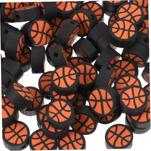 LOLIPPYY 100 Stück Polymer Clay Basketball Perlen mit Langlebige DIY Schmuckperlen für Armband Halskettenherstellung Kreative Abstandshalter für Handgefertigte Schmuckprojekte LOLIPPYY 100 Stück Polymer Clay Basketball Perlen mit Langlebige DIY Schmuckperlen für Armband Halskettenherstellung Kreative Abstandshalter für Handgefertigte Schmuckprojekte von LOLIPPYY