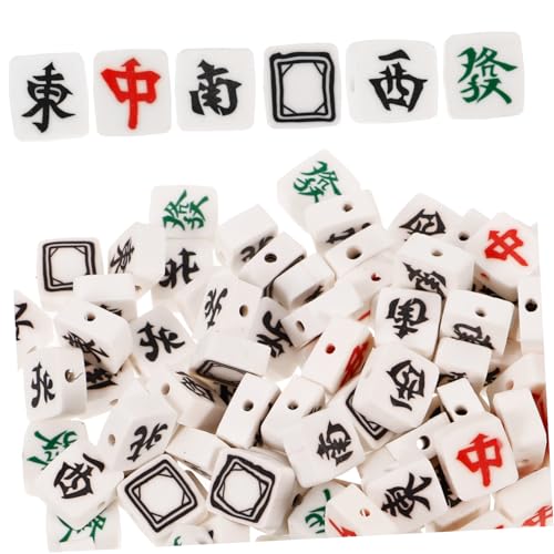 LOLIPPYY 100 Stück Polymer Clay Mahjong Perlen Bunte DIY Schmuck Perlen Charms für Armbänder Halsketten Basteln Langlebig und Vielseitig für Schmuckgestaltung LOLIPPYY 100 Stück Polymer Clay Mahjong Perlen Bunte DIY Schmuck Perlen Charms für Armbänder Halsketten Basteln Langlebig und Vielseitig für Schmuckgestaltung von LOLIPPYY