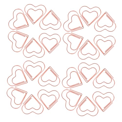 LOLIPPYY 100 Stück Roségold Herz Büroklammern Metall Mini Paper Clips Kleine Lesezeichen Für Dokumente Bürobedarf Büroklammern Herzform Charmante Organisieren Zubehör LOLIPPYY 100 Stück Roségold Herz Büroklammern Metall Mini Paper Clips Kleine Lesezeichen Für Dokumente Bürobedarf Büroklammern Herzform Charmante Organisieren Zubehör von LOLIPPYY